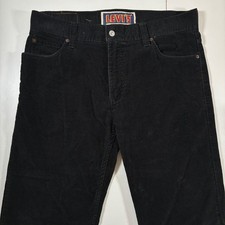 Vintage Levi's 549 Low Loose Corduroy Jean Pants 38x30 Black Baggy Tag 36x30 