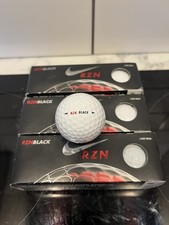 Rare Nike Rzn Black Gold Balls 3 Sleeves - 9 Balls White