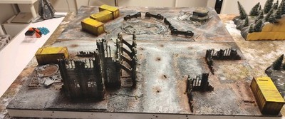 Warhammer 40K/Sci Fi Spielplatte modular, TableTop, Eigenbau Gesamt 39''X39''