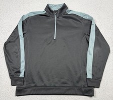 Nike Golf Therma-Fit Sweatshirt Mens Large Black Fleece 1/4 Zip Pullover Top