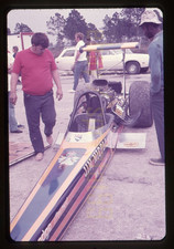 Dragster motor trasero Jim Nicoll - Palm Beach FL 1972 - extensión de carrera de arrastre de colección