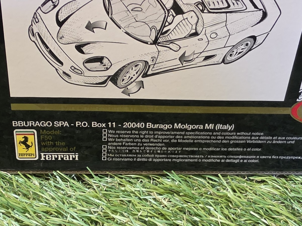 Bburago Red 1995 Ferrari F50 Gold Collection 1/18 Die Cast #3352