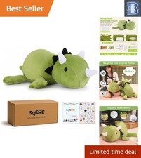 Soft Weighted Dinosaur Plush for Kids and Adults - Cuddly Dino Pillow 9.8 Inch