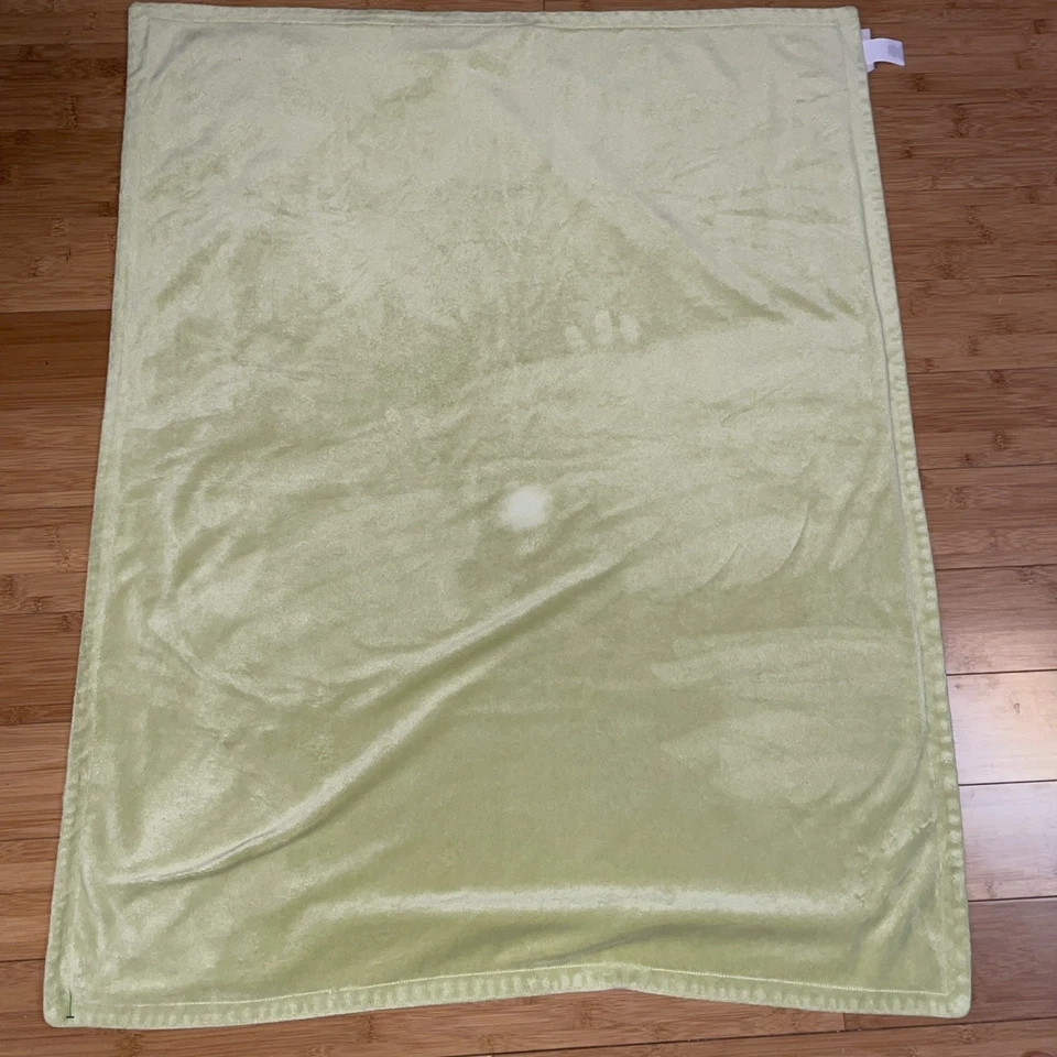 Cobertor de bebê Dwell Studios 2 camadas branco e verde pastel bolinhas círculos HTF - Imagem 4 de 4