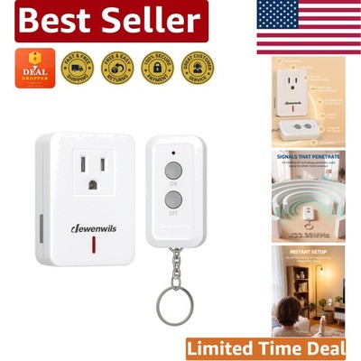 Indoor Remote Switch Kit - 1 Remote + 1 Outlet, Perfect for Easy Home Lighting