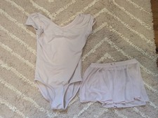EUC Danskin Now Pink Lined Leotard And Skirt Girls XS 4/5