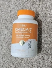 SIBU Omega 7 Sea Buckthorn Oil Soft gels, 60 ct - Exp 9/26