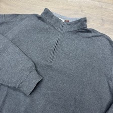 Peter Millar Gray 1/4 Zip Pullover Men  s Sz L Classic Preppy