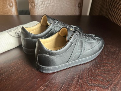 HERMÈS Hermes Boomerang Noir Black Sneaker Epsom Calfskin US EU