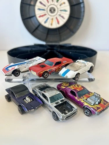 Vintage Hot Wheels Redline Lot W/ Rally Case Python Boss Hoss Ford Torino HK/USA
