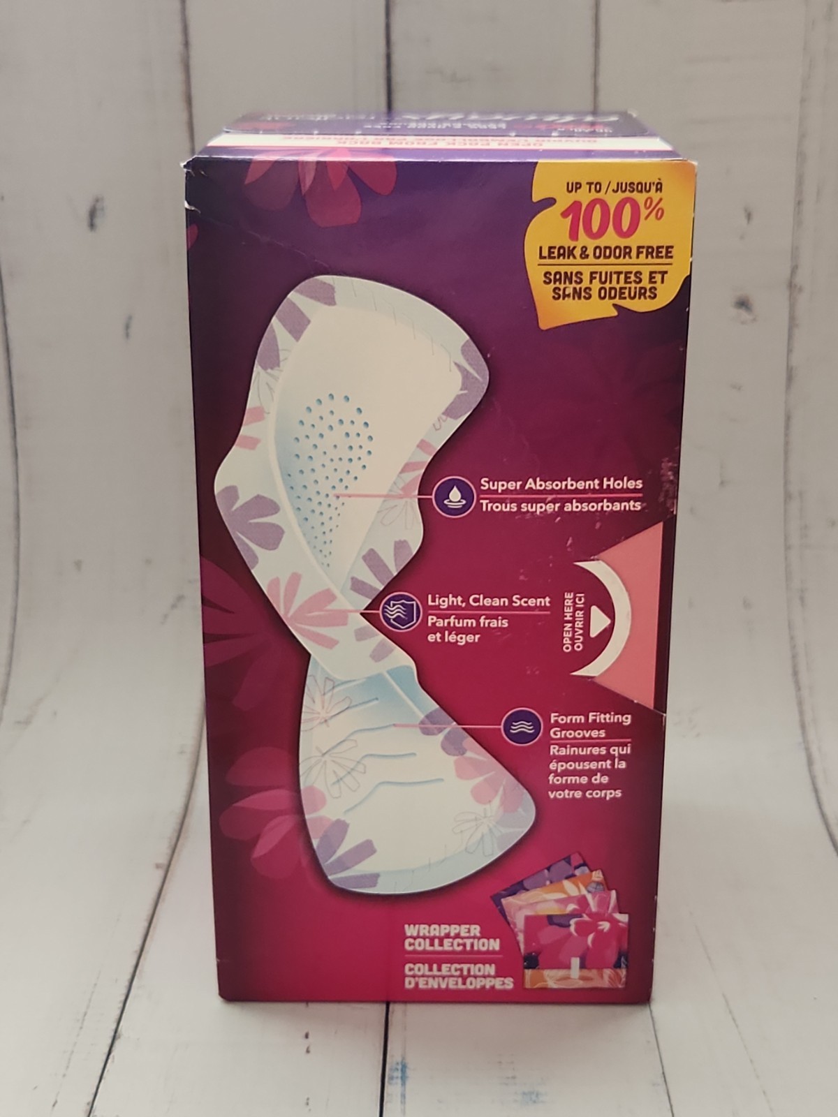 Always Radiant Feminine Pads with Wings, Size 1, Regular Absorbency, 30 Pads 