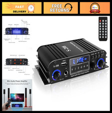 4 Channel Bluetooth 5.0 Stereo Amplifier, 50Wx4 HiFi Power, USB/SD/FM, Home Thea