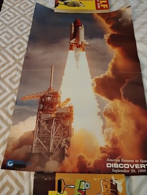 United Technologies Hamilton Standard NASA  Discovery Return To Space Poster '88