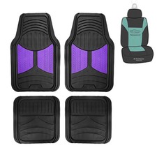 Universal car floor mat set all weather interior protection