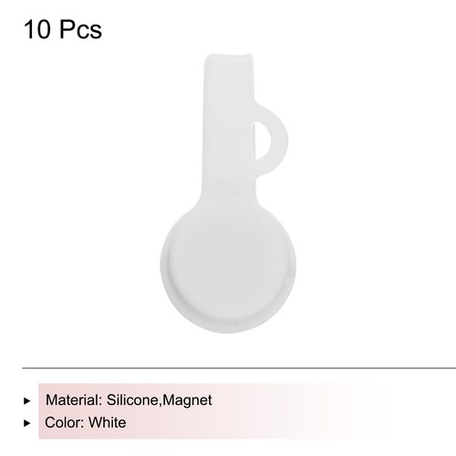 Magnetic Cable Clips 2.8 Inch x 0.6 Inch White 10 Pcs - Afbeelding 3 van 5