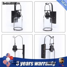 Industrial Retro Sconce Wall Lamp Decor Black Cabin Farmhouse Rustic