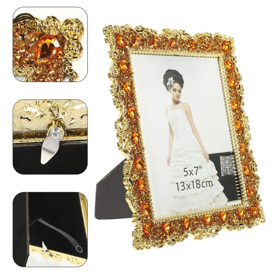 Rhinestone Photo Frame Decorative Picture Frames Office Holder ...