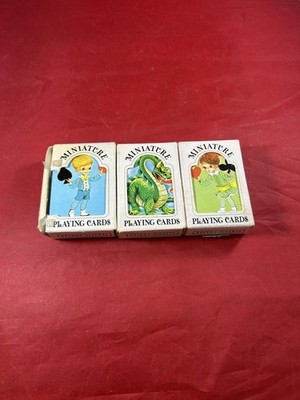 Lot Of 3 Miniature Hoyle Kids Playing Cards