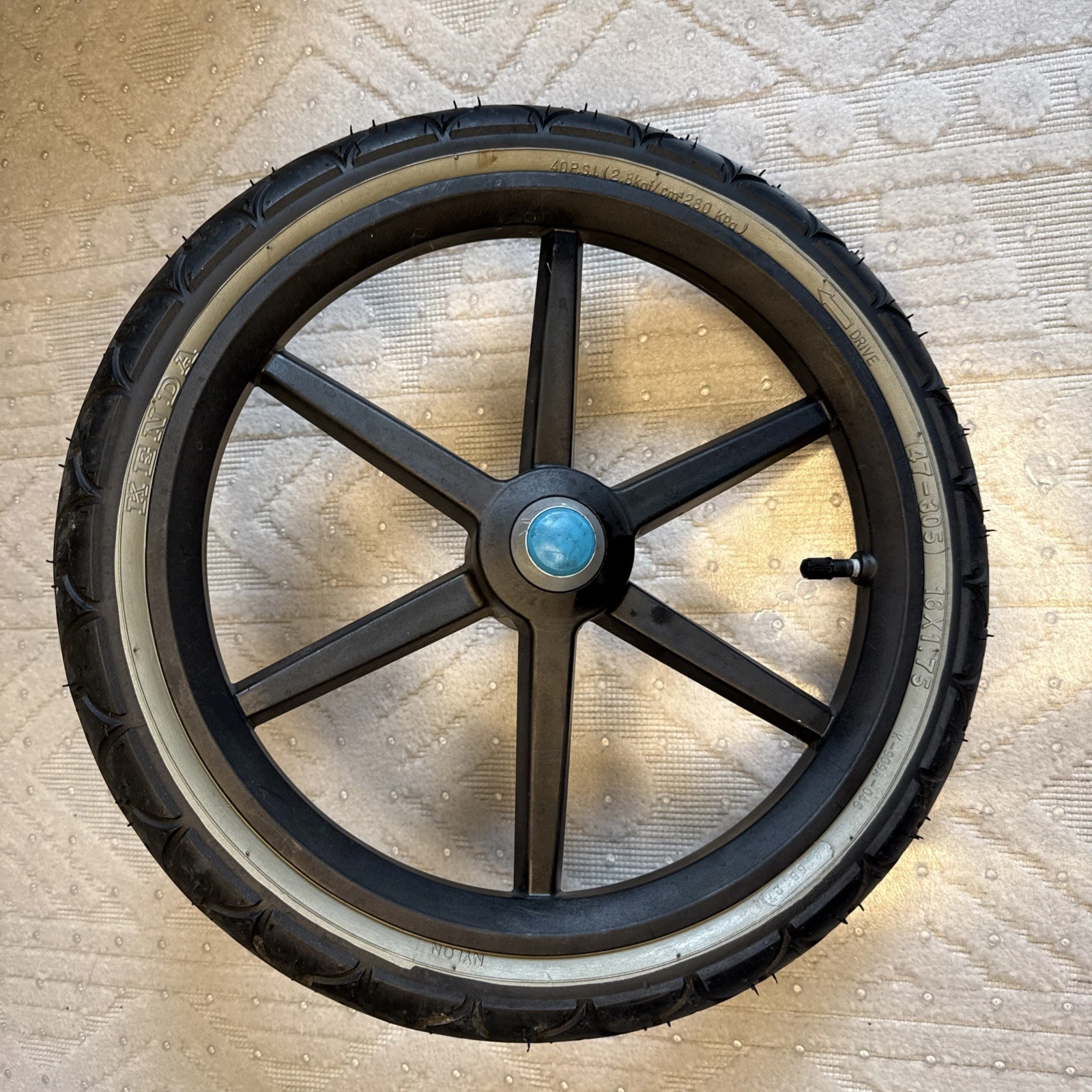 One 16" Rear Wheel For Thule Urban Glide 2 Stroller (CHOSE LEFT OR RIGHT SIDE)