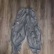 UFO Gray Vintage Baggy Parachute Pants 90 s Y2K Size XXS