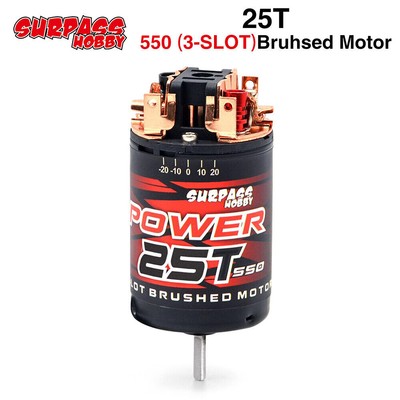 Surpass Hobby 550 3-Solt 25T Brushed Motor for 1/10 1/12 RC Car Wltoys