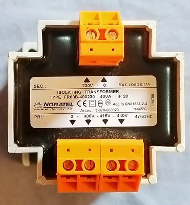 Noratel FR60B-400230 isolating transformer 40VA, 47-63Hz, Ta= 45°C ,Neu - Bild 1 von 4