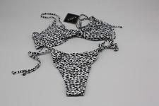 New Zaful bikini Size 6 black and white dots