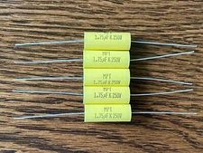 5 New 1.75 uF 250V Supertech MPT Film Audio Signal Crossover Capacitors (Qty)