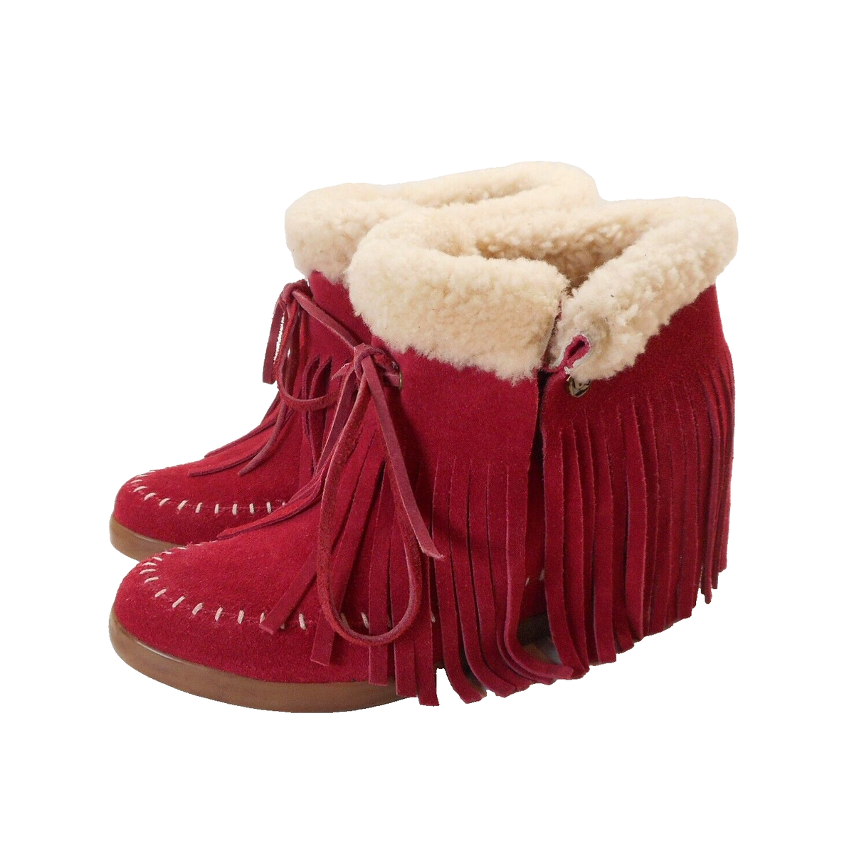 Koolaburra Moccasin Wedge Booties Koolaburra Ugg Size Red Hidden
