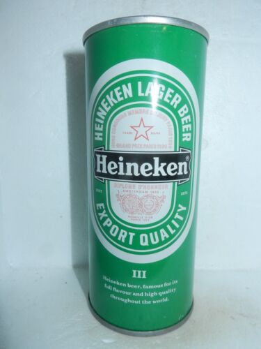 HEINEKEN Lager Beer Straight Steel Beer can from SWEDEN  (45cl) Empty ! - Afbeelding 1 van 6