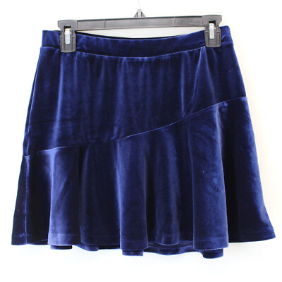 J.Crew Crewcuts Girls Navy Velvet Ruffle Skirt Size 12