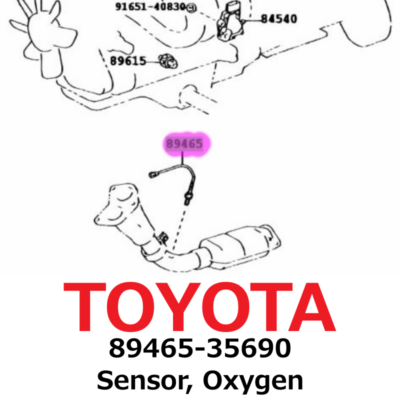 NEW】Toyota Genuine 2004-2009 4Runner Sensor, Oxygen 89465-35690