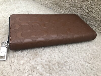 ON SALE) New Coach Accordion Saddle F24667 Wallet RETAIL $250 | eBay