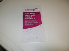 eurowings  Sickness Bag Kotzt&uuml;te  Airlines Spuckt&uuml;te #141