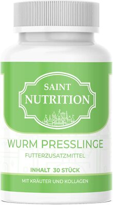 Saint Nutrition Entwurmungs Presslinge - Kur für Tiere wie Katzen Hunde Wurmkur