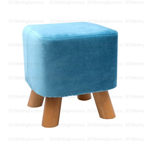 Small Wooden Footstool Footrest Pouffe Foot Stool Padded Ottoman Seat Bench - Picture 17 of 20
