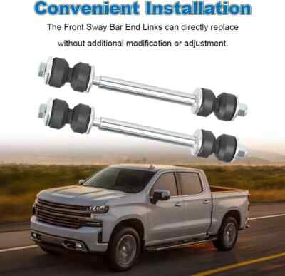 2-Pack Front Sway Bar Link Set For Silverado, Sierra, Tahoe, Yukon, Escalade (2004-2020) – Replaces K700432, K700538