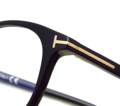 New Tom Ford Reading Glasses TF 5625-F-B 001 52-19 Black & Gold