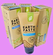 4 Pack, Redmond Earthpaste Non-Flouride Toothpaste - PEPPERMINT EXP - 01/2028