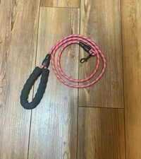 Reflective Nylon Braid Dog Leash Small-medium Breeds 5’ With Padded Handle