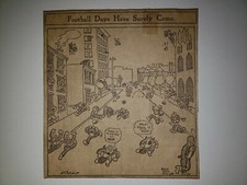 Amos Alonzo Stagg University of Chicago Football 1908 Sketch Cartoon RARE!