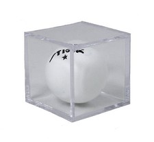 Custom Single Ping Pong Ball Clear Acrylic Display Box 2" x 2" x 2"