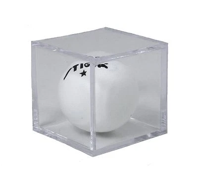 UPPER BOUND Custom Single Ping Pong Ball Clear Acrylic Display Box 2" x 2" x 2"