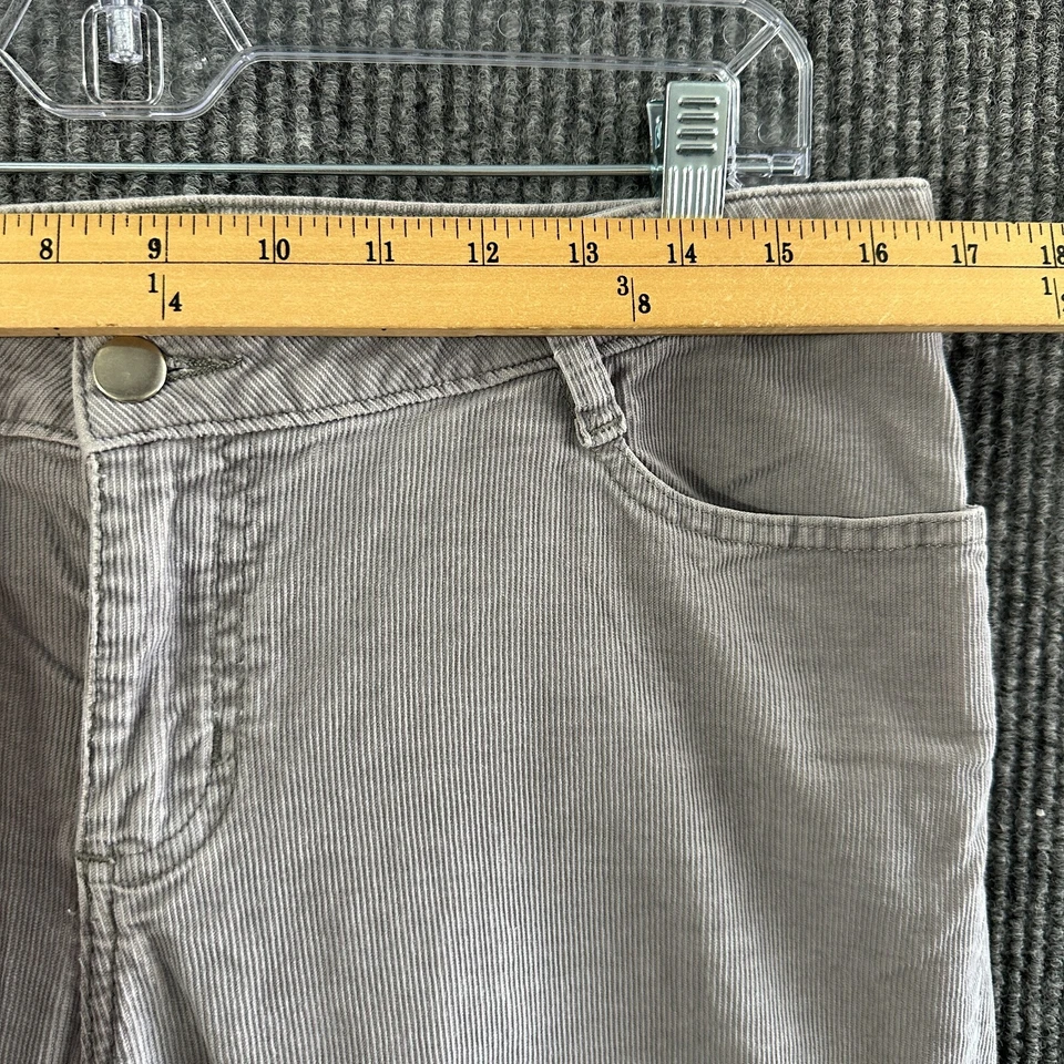 So Wear It Declare It 女式喇叭裤青少年 13 码灰色灯芯绒中腰 — 第 2/4 张图片