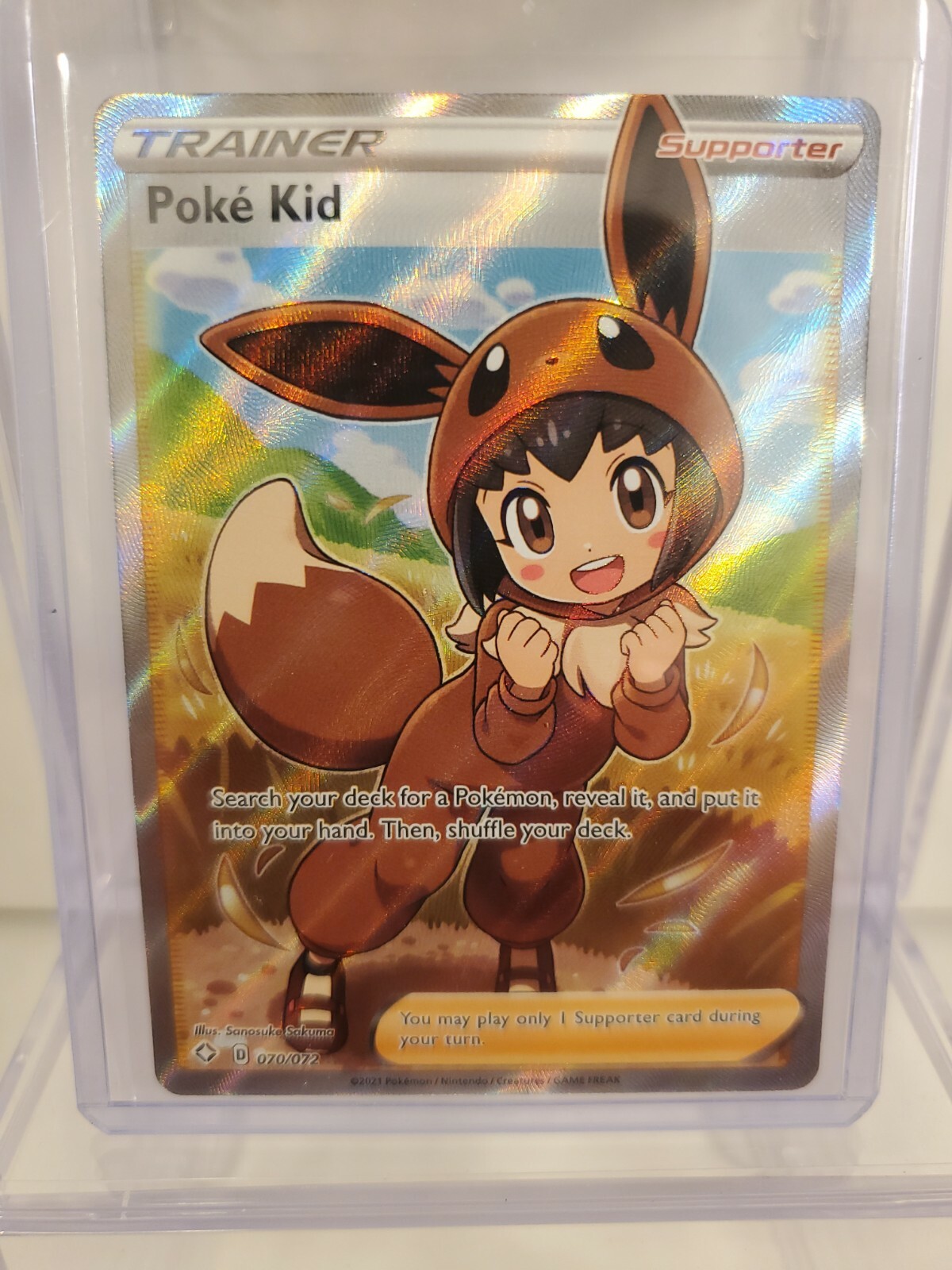 2021 Pokemon Shining Fates Poke Kid Full Art Trainer 070/072 CGC 9 Mint Subgrade