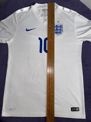 England 2014 Home WC Soccer Jersey Wayne Rooney #10 Nike Men's Sz