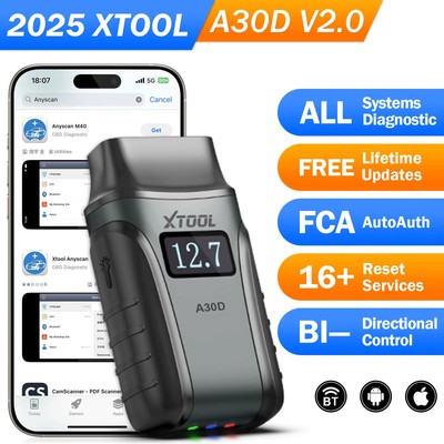 XTOOL A30D 2.0 KFZ Profi OBD2 Diagnosegerät Scanner Alle Autofunktion Kostenlos