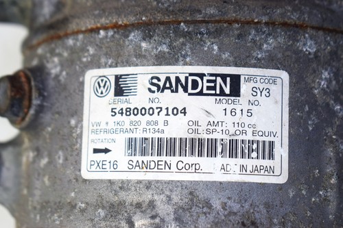 VW Sharan 7N 2.0 TDI Klimakompressor Kompressor Klimaanlage SANDEN 1K0820808B - Picture 7 of 7