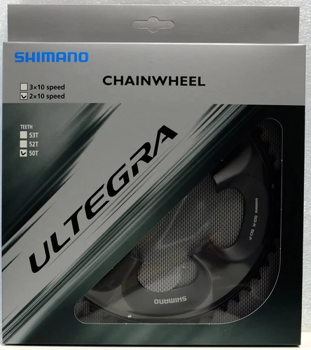 Shimano Ultegra FC-6750 Chainring 50T, 110mm BCD, Double, Glossy Grey