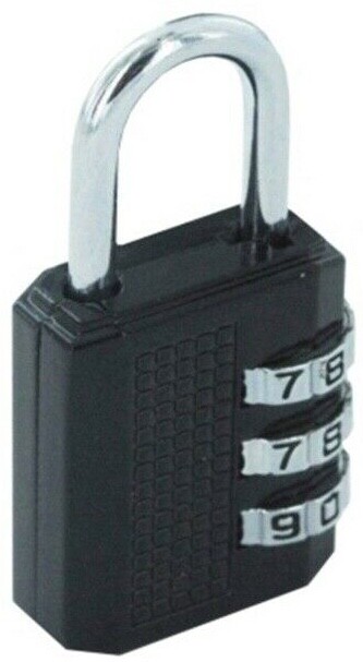 Securit Security Metal 3-Dial Combination Lock Padlock - 35mm
